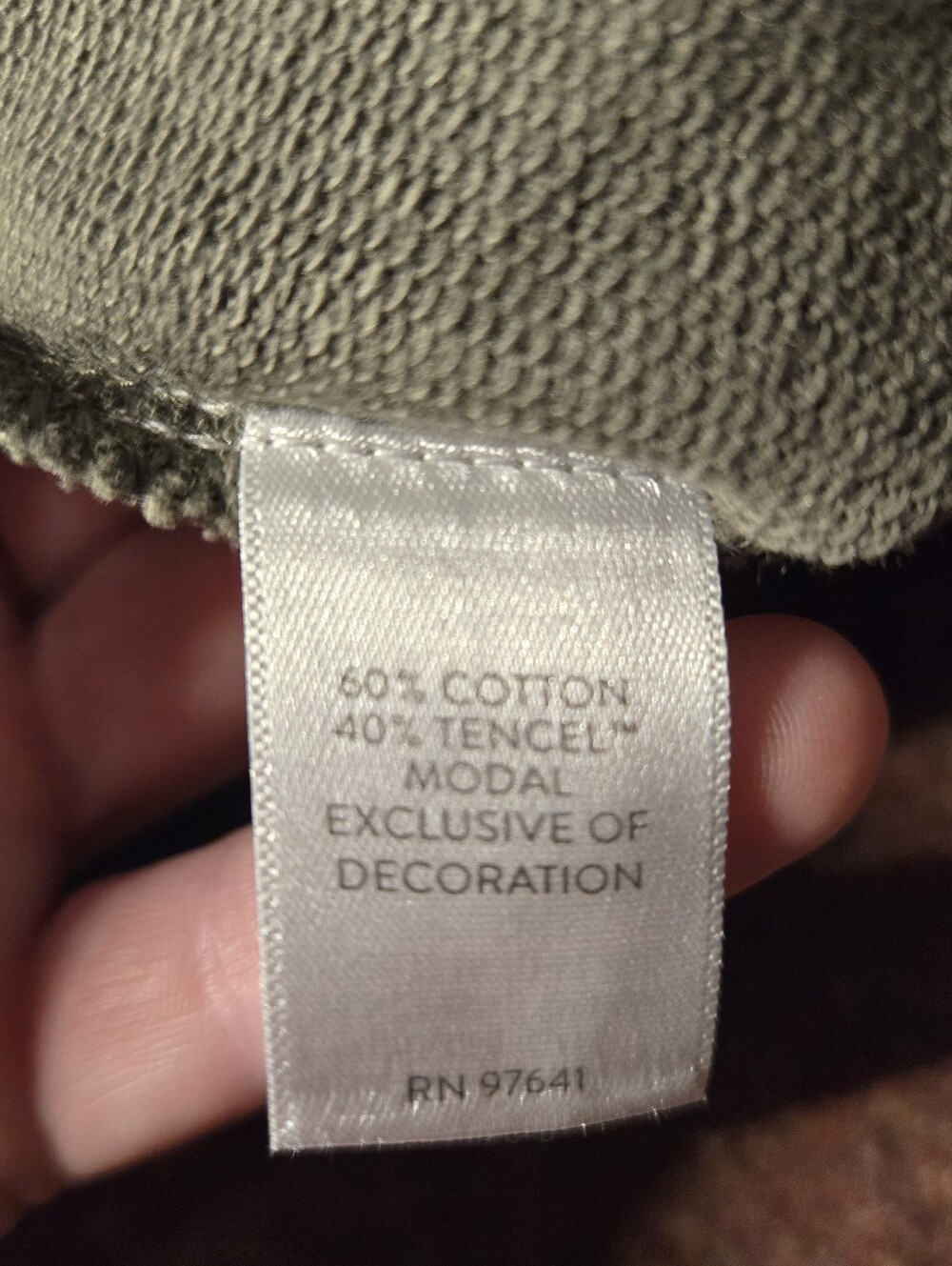J. Jill Sweatshirt Tonal Floral Embroidery Olive Green Size Small - Picture 10 of 10
